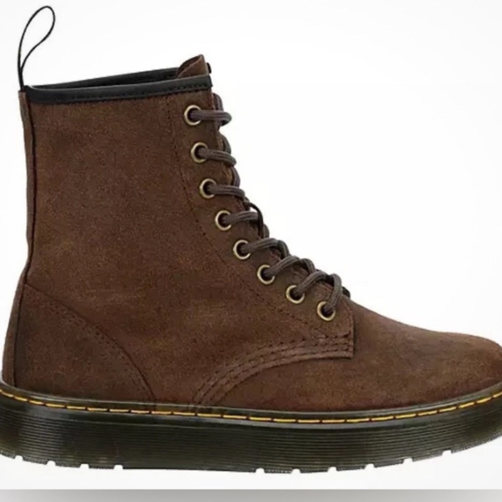 Dr. Martens Brown Suede Zavala Lace-Up Boots